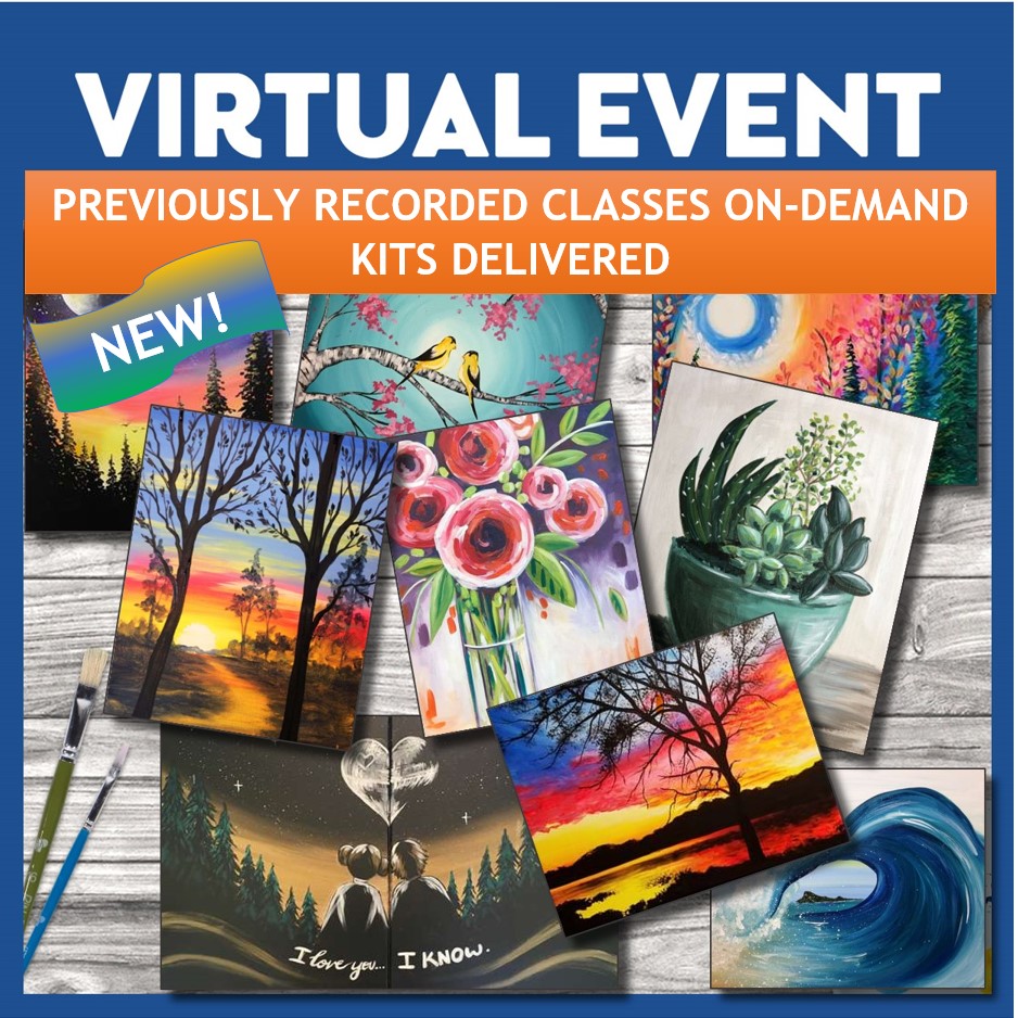 OVER 20 PREVIOUSLY RECORDED VIRTUAL CLASSES ON DEMAND (UNDER ART SUPPLIES CATEGORY) - KITS DELIVERED